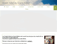 Tablet Screenshot of chalethotel-grandballon.com